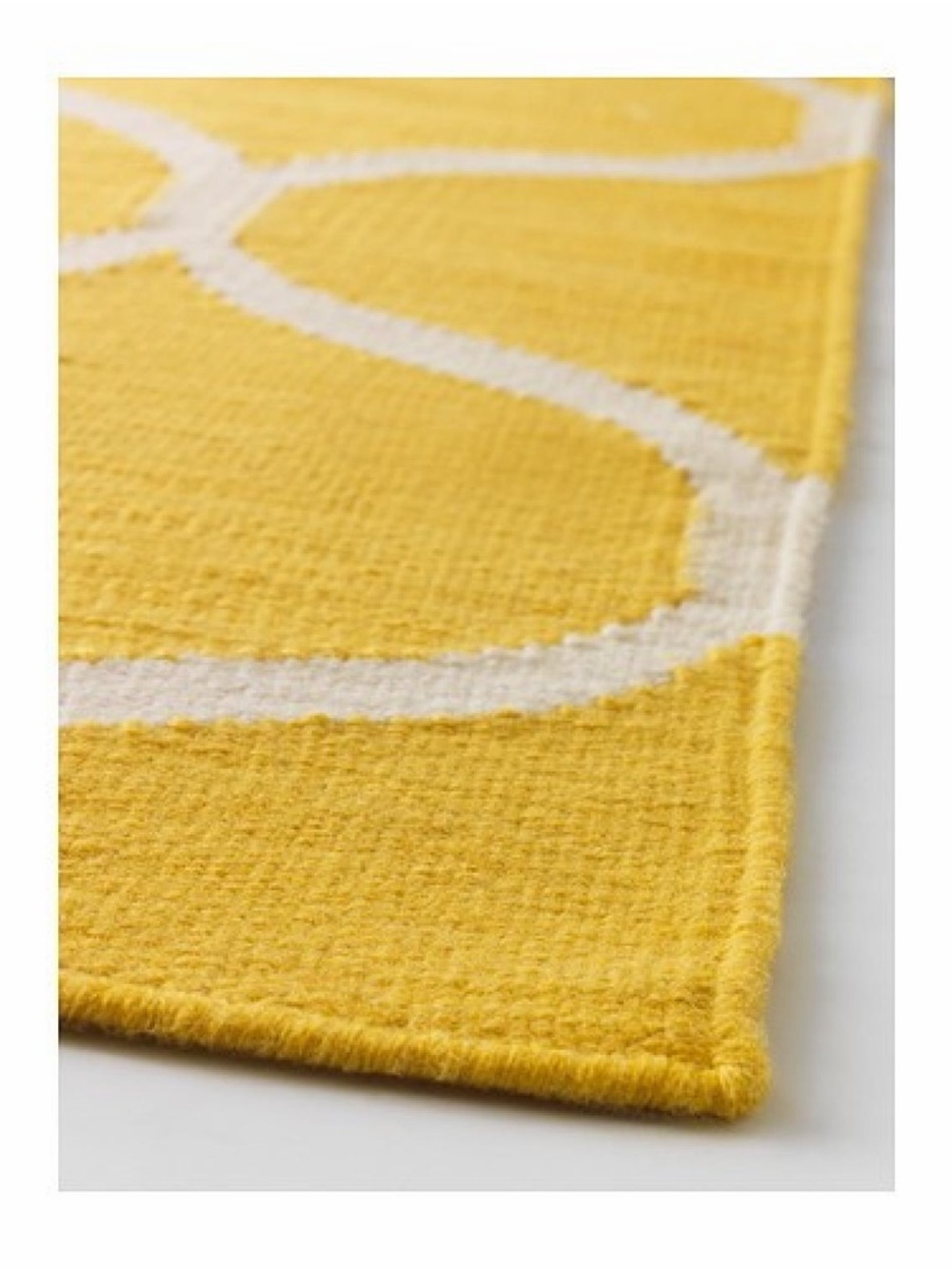 IKEA STOCKHOLM Yellow Moroccan Trellis Rug, 5’7”x 7’10” - NEW never opened - Picture 3 of 6